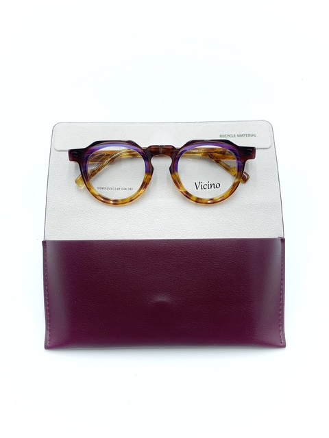Funda de Gafas Piel Burdeos