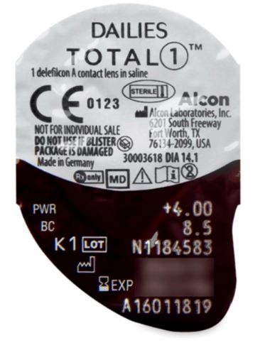 Dailies Total 1 Blister 5 PK Alcon