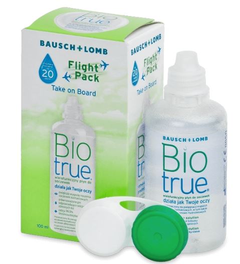 Solución Única Biotrue Flight Pack 100 ml Bausch & Lomb. 