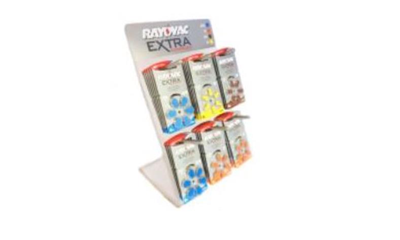 Expositor Pilas Rayovac Extra  (para 40 blisters)
