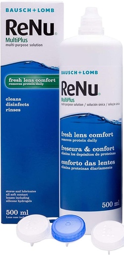 [BL.104] Solución Única Renu Multiplus 500 ml + Estuche  Bausch & Lomb.