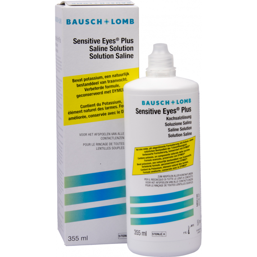 Solución Salina Sensitive Eyes 355 ml  Bausch & Lomb.