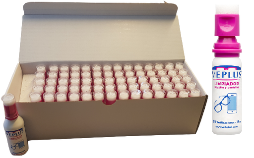 [VEPLUS70] Caja (70) Limpiadores 15 ml  Veplus + Limp Profesional