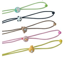 [CORD14] Cordón Elástico Infantil Animales Zoo 5 Uds  