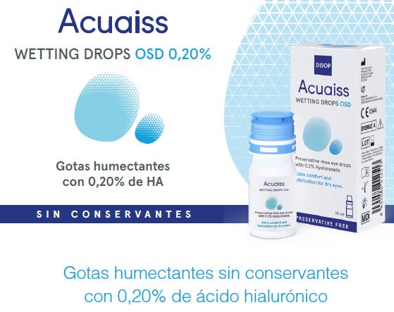 Acuaiss Wetting Drops OSD 0,2% HA 10 ml Disop