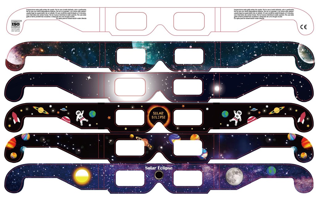 Gafas de Eclipse con Expositor 100 uds