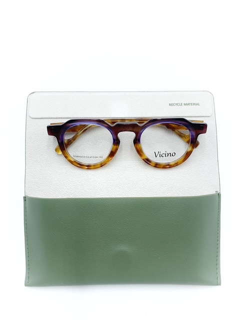 Funda de Gafas Piel Verde