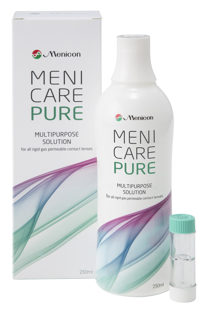 Solución Única RGP Menicare Pure 250 ml + Estuche  Menicon