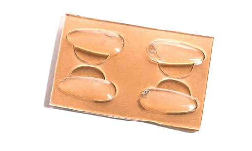 Plaquetas Adhesiva Transparente (5 pares)