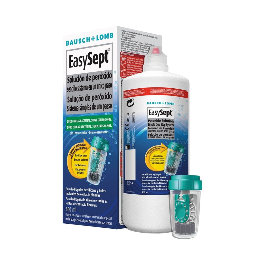 Kit 3+2-Easysept 360 ml + Estuche  Bausch & Lomb 
