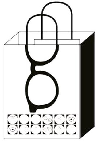 Kit 250 Uds Bolsas Papel para Óptica 25 X 11 X 31 (100gr / m2)