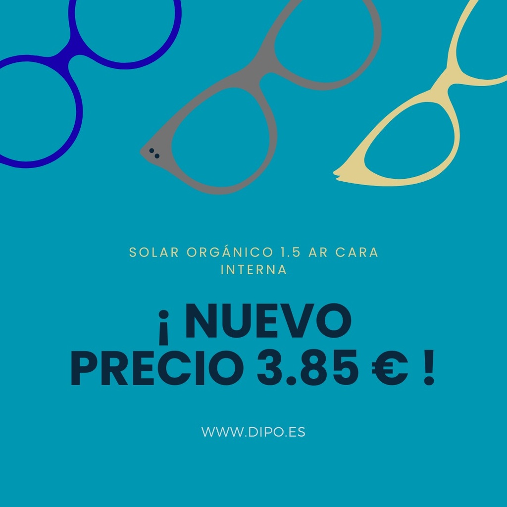 Lente orgánica 1.50 Solar AR Cara interna