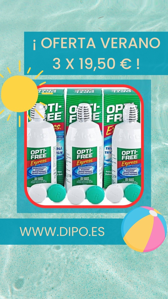 3 Opti-Free Express 355 ml  Alcon "OFERTA VERANO"