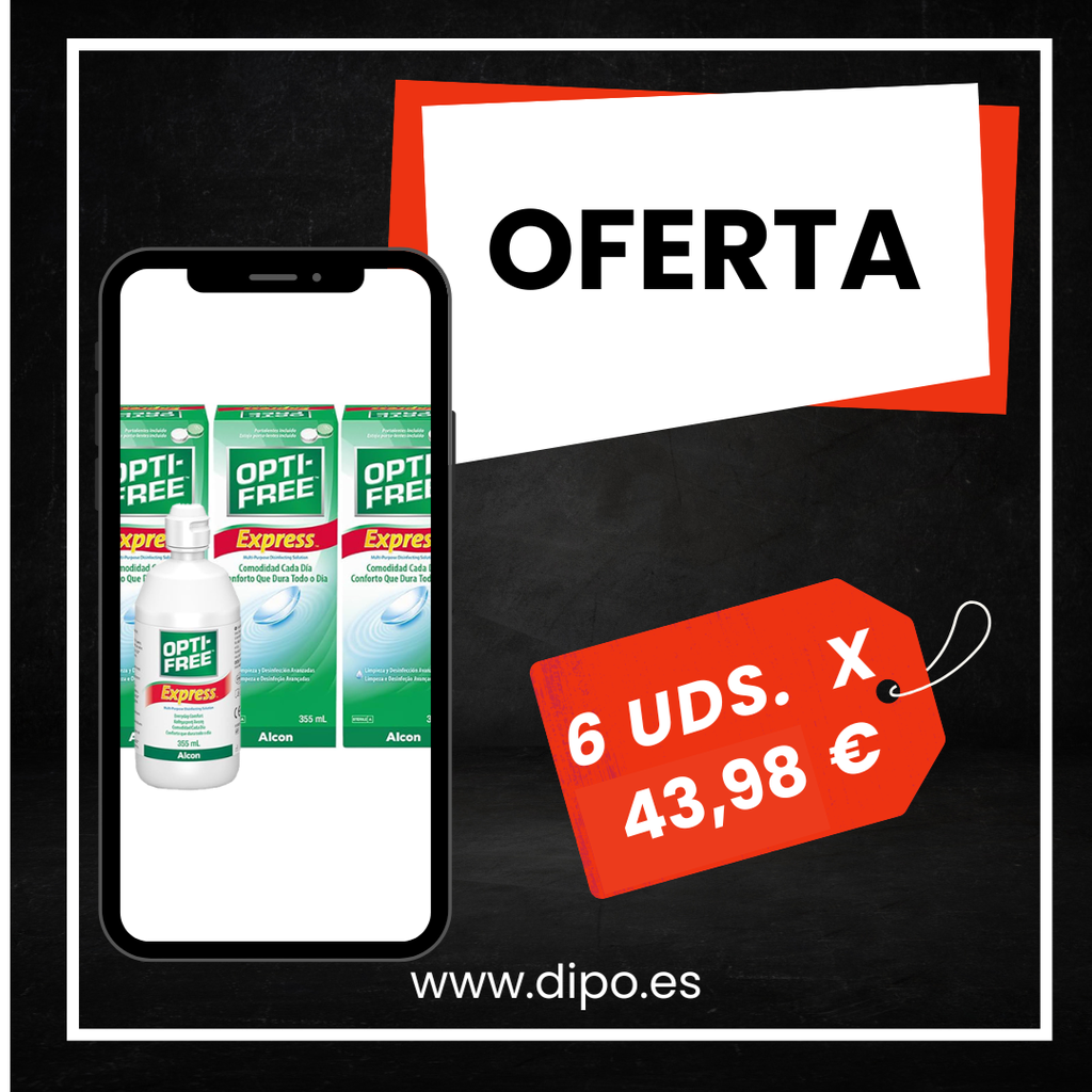  Pack ahorro (6 unidades)Opti-Free Express 355 ml  Alcon  