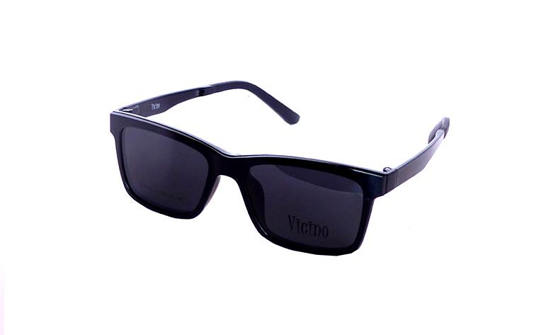 Montura 16C1044 TR90 C1 54-18-39 56 (145) Negro Brillo - Polarizado Gris  Vicino