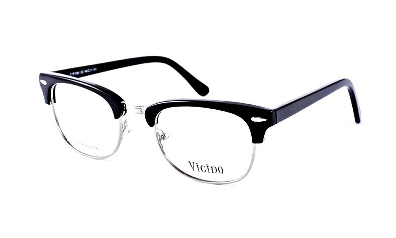 Montura 17F1054 Acetato C2 49-21-39 49 (140) Negro/Plata  Vicino