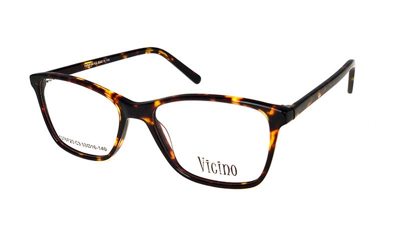 Montura 1076F23 Acetato C3 53-16-37 52 (140) Jaspeado Marrón  Vicino