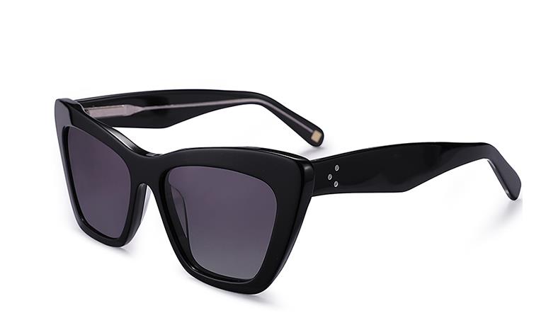 Gafa Sol GSAT8135C01 Acetato Negro Brillo 57-17-145  Polarizada Gris Degradado