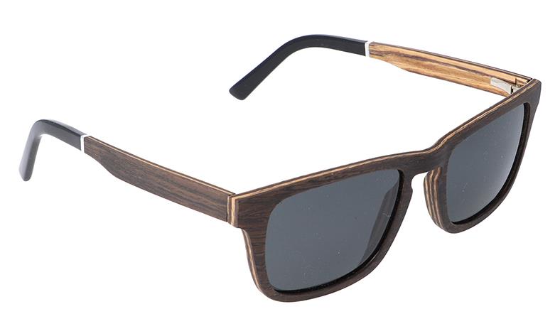Gafa Sol Madera (Roble Negro) WXP087-13 con Lentes Gris Polarizado