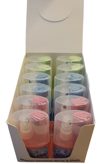 Expositor 12 Limpiagafas Aqualens 25 ml  Dipo