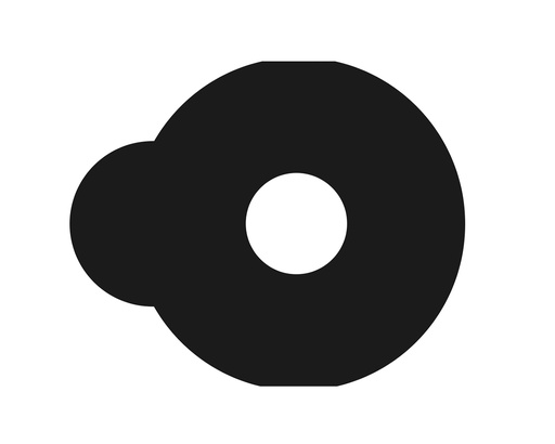 [PEG.01] Pegatina Standard Negro Redonda 24x24 mm. (1 mm. Espesor)1000 unds