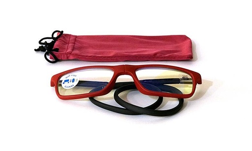 Gafa Premontada 9003 Imán Silicona Rojo con HMC + UV400