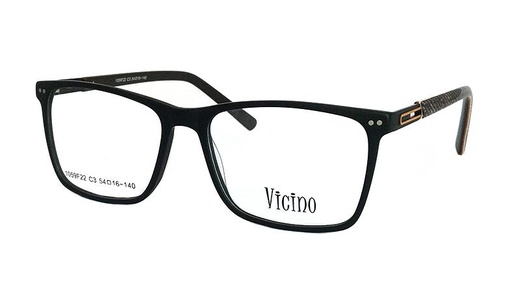 [GG1059F22C3] Montura 1059F22 Acetato C3 54-16-55 (140) Negro Mate  Vicino