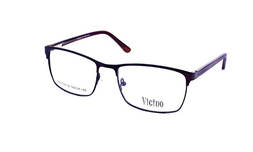 [GG1060F22C2] Montura 1060F22 Metal C2 56-18-57 (140) Marrón/Madera  Vicino