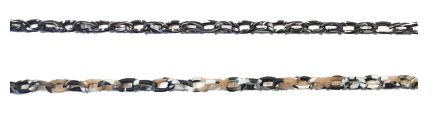[CORD72] Cadena Eslabón Pequeño Acetato Jaspeado Negro