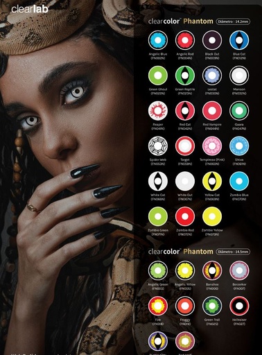 Clearcolor Phantom  Neutra (Mensual 2 lentes) Clearlab