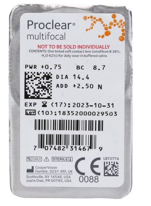 Proclear Multifocal Blister Coopervision 