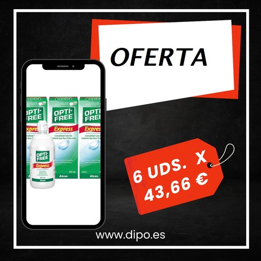 [ALC.113P6]  Pack ahorro (6 unidades)Opti-Free Express 355 ml  Alcon 