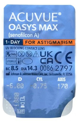 1-Day Acuvue Oasys Max  Astigmatismo Blister Johnson & Johnson  